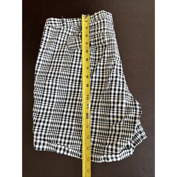 The Limited Womens Black & White Gingham Shorts Size 12 Cotton Blend With Back B - Picture 7 of 7